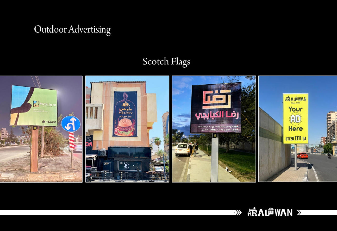 Billboards, signposts, and unipoles for roads and highways