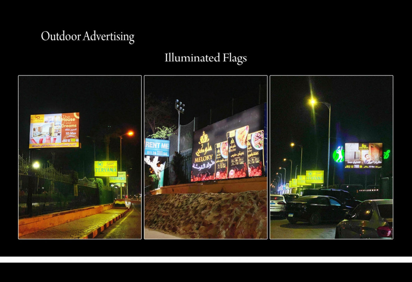 Billboards, signposts, and unipoles for roads and highways